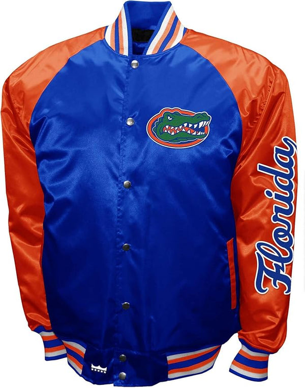 Men's Franchise Club Royal Florida Gators The Game Satin Full-Snap Jacket