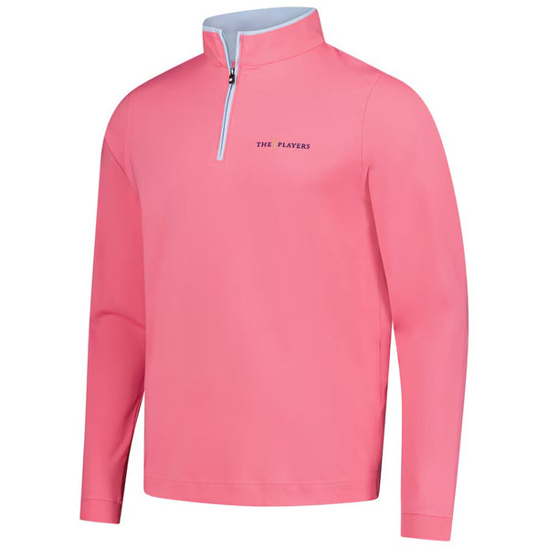 Men's FootJoy Coral THE PLAYERS Lightweight Solid Quarter-Zip Sweatshirt