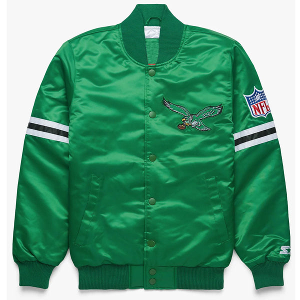 Philadelphia Eagles Striped Satin Jacket